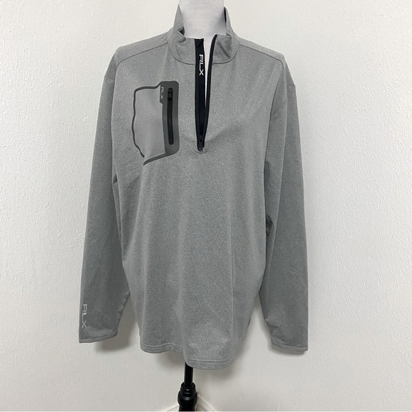 Ralph Lauren RLX Men's Driver Luxury Half Zip Pullover, XL Reflective Lettering - Picture 1 of 11